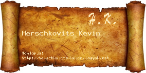 Herschkovits Kevin névjegykártya